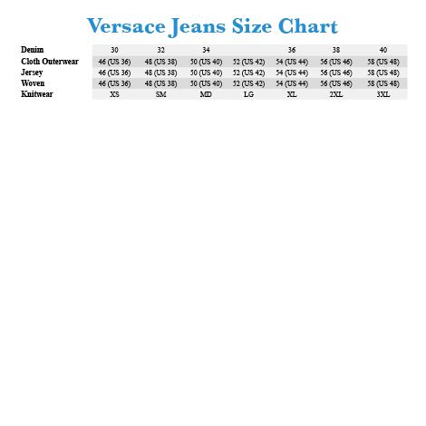 versace jeans maattabel|Versace Size Chart .